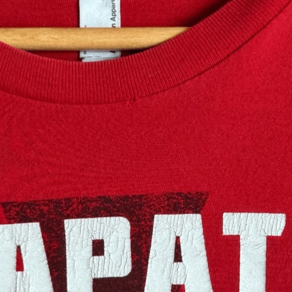 American Apparel Apathy Coalition Tee‎ XL Red Satire Graphic Meme Core USA Shirt - Picture 8 of 12
